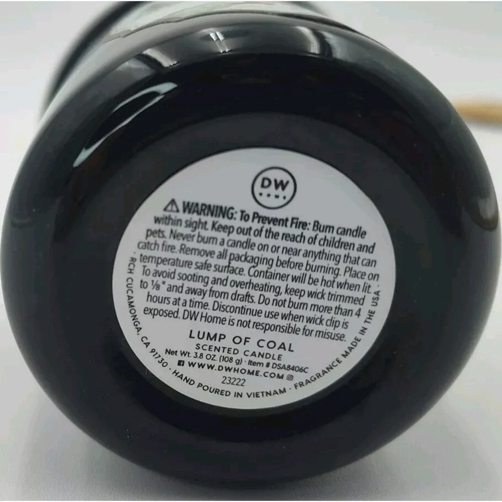 Candle LUMP COAL Scented Christmas 🎄🕯️🎅🏽 DW NEW Sm 3.8‎ oz Rare👀📸SEE📏📸